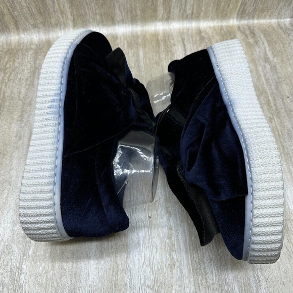 Pink‎ Label Sharon Dasher Loafers Woemens Size 6 Blue Velvet Shoes Slip On - Picture 6 of 12